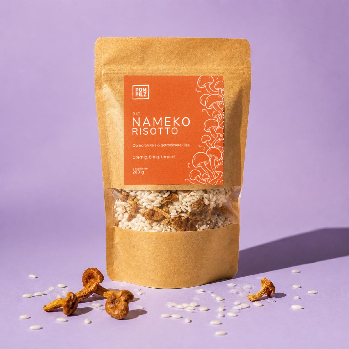 Bio-Nameko-Risotto – Carnaroli-Reis & Pilze, 200 g